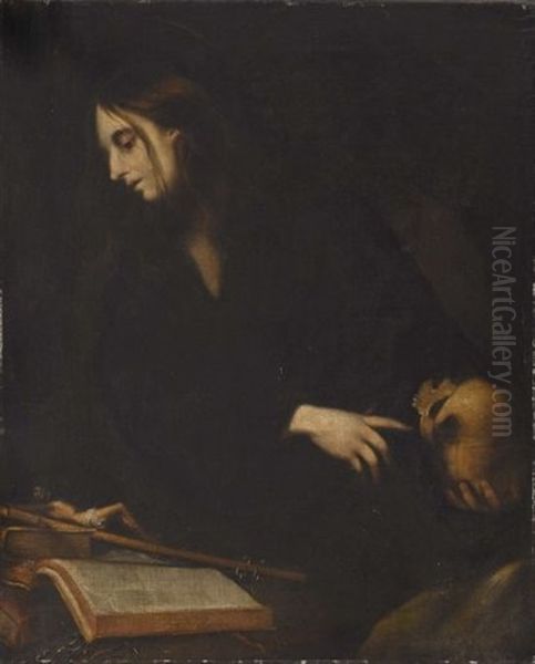 Busende Maria Magdalena Oil Painting by Mateo Cerezo