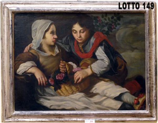 Giovaniinnamorati Oil Painting by Antonio Amorosi