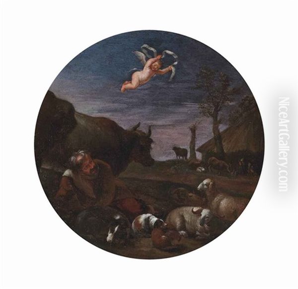 The Annunciation To The Shepherds Oil Painting by Michelangelo Cerquozzi