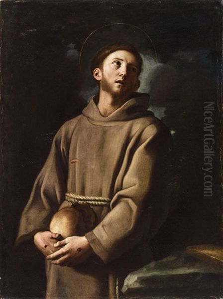 Saint Francis Oil Painting by Giovanni Domenico Cerrini