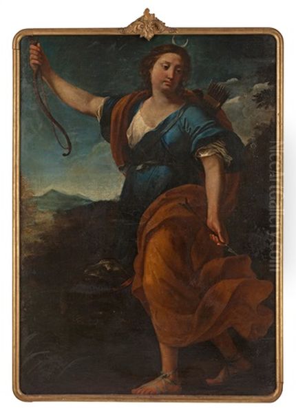 Diana, The Hunting Goddess Oil Painting by Giovanni Domenico Cerrini