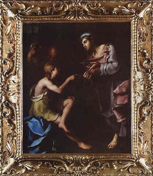 Giuseppe Spiega I Sogni Dei Due Carcerati Oil Painting by Giovanni Domenico Cerrini