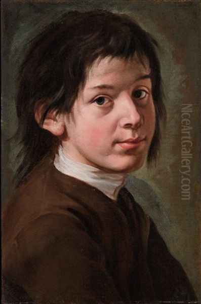 A Boy In A Brown Jacket Oil Painting by Giacomo Ceruti