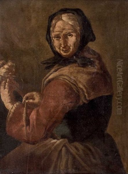 Hilandera Oil Painting by Giacomo Ceruti