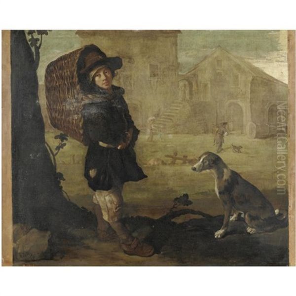 Portarolo Col Cane Oil Painting by Giacomo Ceruti