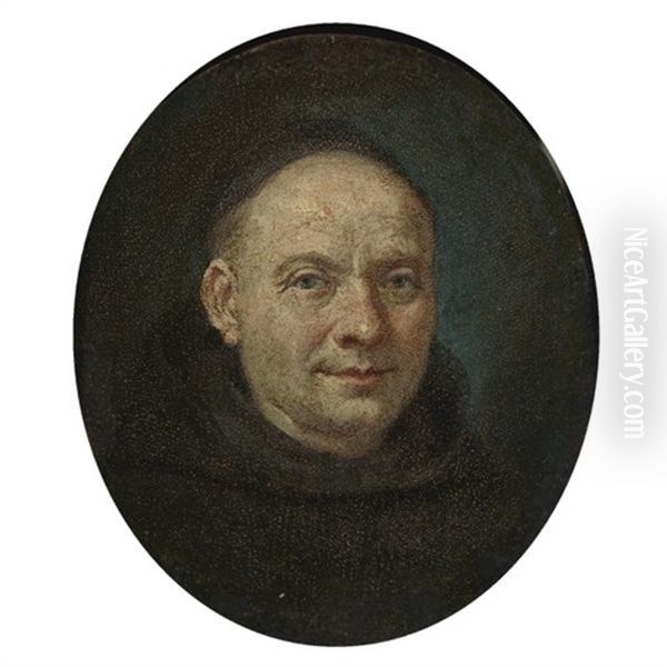 Head Of An Ecclesiastic Oil Painting by Giacomo Ceruti