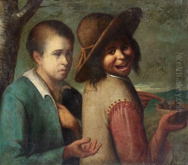 Zwei Knaben Mit Einem Vogelnest, Due Ragazzi, Uno Con Un Nido D'uccelli Oil Painting by Giacomo Ceruti