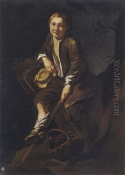 Giovane Contadino A Riposo Oil Painting by Giacomo Ceruti