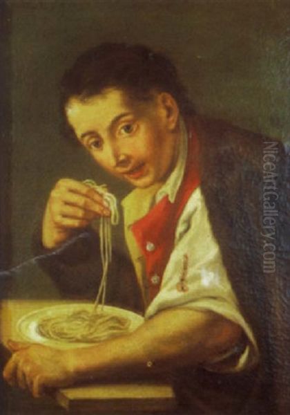 Le Mangeur De Spaghetti Oil Painting by Giacomo Ceruti