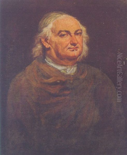 Portrait Of A Gentleman Wearing A Brown Cloak Oil Painting by Giacomo Ceruti