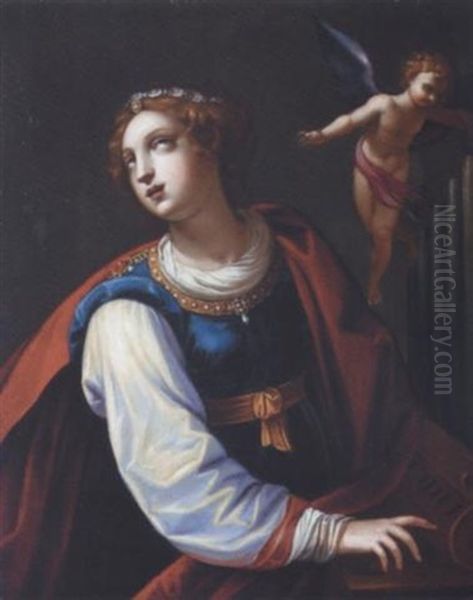 Sainte Cecile Oil Painting by Bernardino Cesari