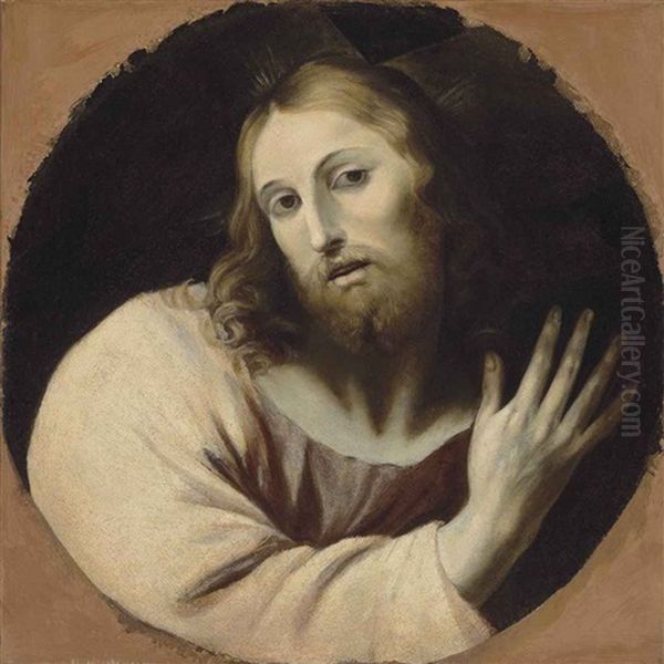 Christ Carrying The Cross Oil Painting by Giuseppe Cesari