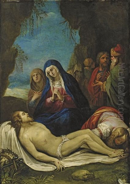 The Lamentation Oil Painting by Giuseppe Cesari