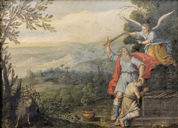 Le Sacrifice D'isaac Oil Painting by Giuseppe Cesari