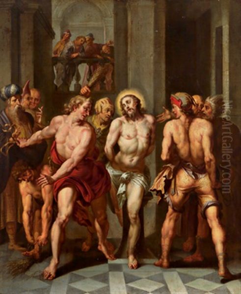 Flagellazione Di Cristo - Die Geiselung Christi Oil Painting by Giuseppe Cesari