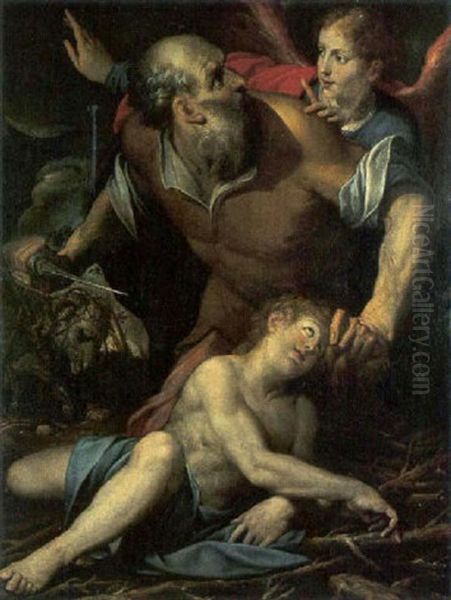 Le Sacrifice D'abraham Oil Painting by Giuseppe Cesari