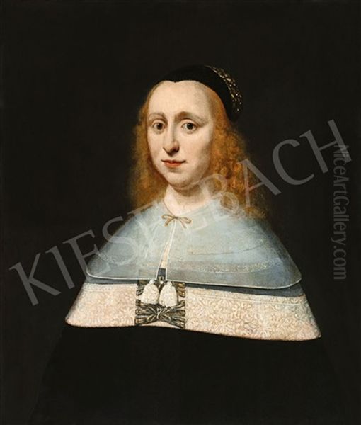 Female Portrait Oil Painting by Cornelis van Ceulen