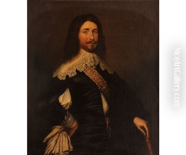 Portrait Of A Cavalier Oil Painting by Cornelis van Ceulen