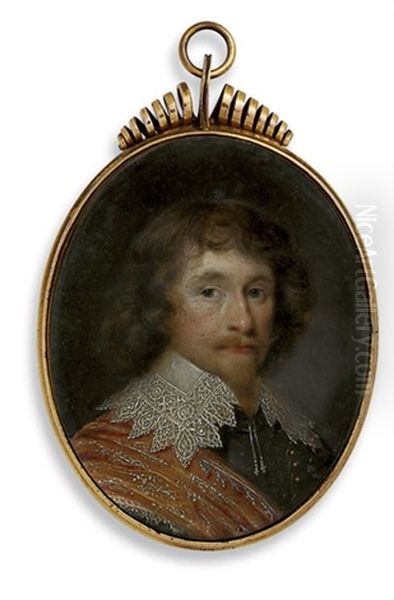 A Gentleman In Gold-studded Breast-plate Oil Painting by Jonson van Ceulen