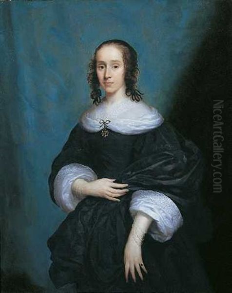 Bildnis Der Catherine Bridges, Countess Of Bedford (?) Oil Painting by Jonson van Ceulen