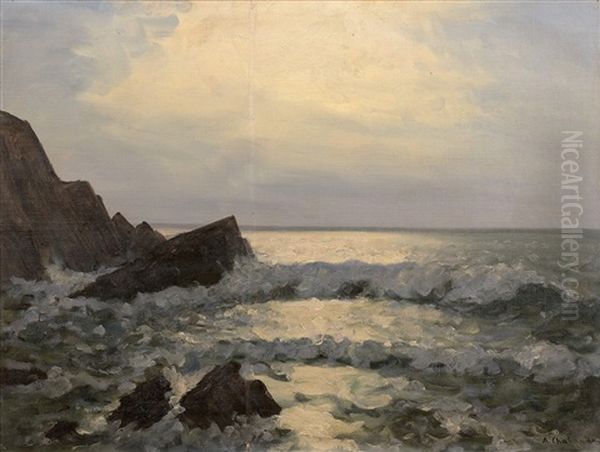 Mer Au Crepuscule Oil Painting by Arsene Chabanian