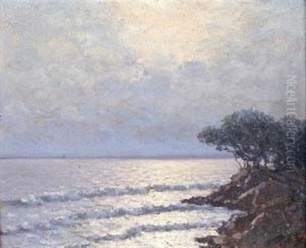 Coucher Du Soleil A St Agay Oil Painting by Arsene Chabanian