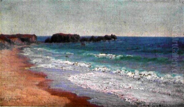 Plage Avec Rochers Oil Painting by Arsene Chabanian