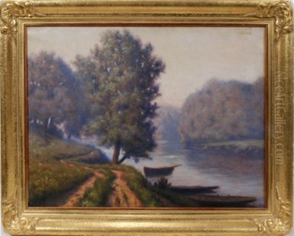 Bras De Seine Oil Painting by Maurice Chabas