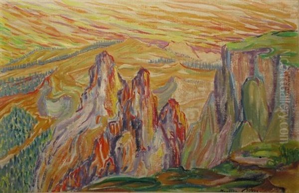 Paysage Symboliste Oil Painting by Maurice Chabas