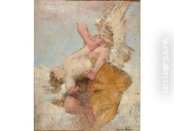 L'enlevement De Psyche Oil Painting by Maurice Chabas