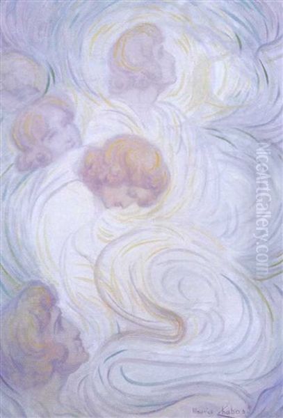 Les Anges, Vision No.7 Oil Painting by Maurice Chabas