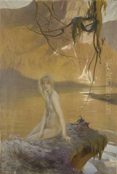 Naiade Au Bord De L'eau Oil Painting by Paul Emile Chabas