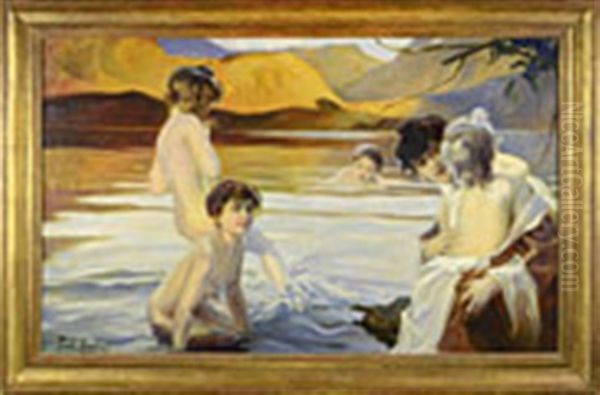 Bathing Girls Oil Painting by Paul Emile Chabas