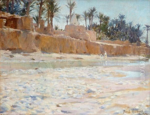 Dans L'oued, Biskra Oil Painting by Paul Emile Chabas