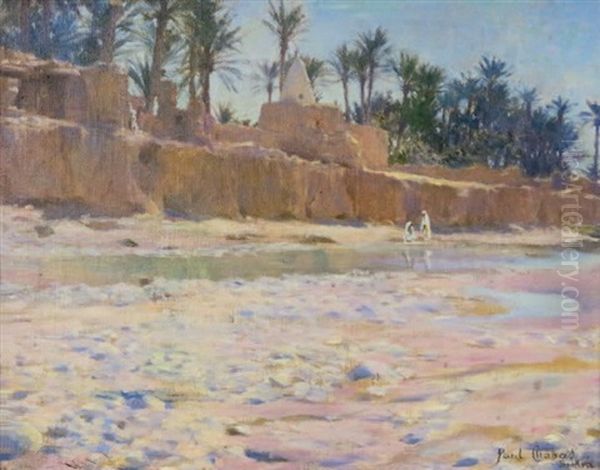 Vue De Biskra Oil Painting by Paul Emile Chabas