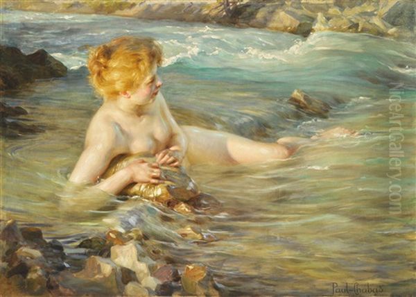 Joven Banista Oil Painting by Paul Emile Chabas