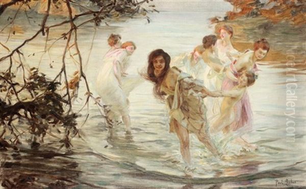 Dancing Nymphs Oil Painting by Paul Emile Chabas