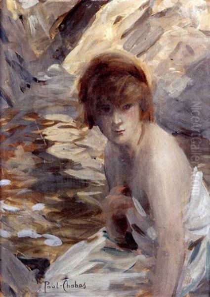 Baigneuse Norvegienne Oil Painting by Paul Emile Chabas