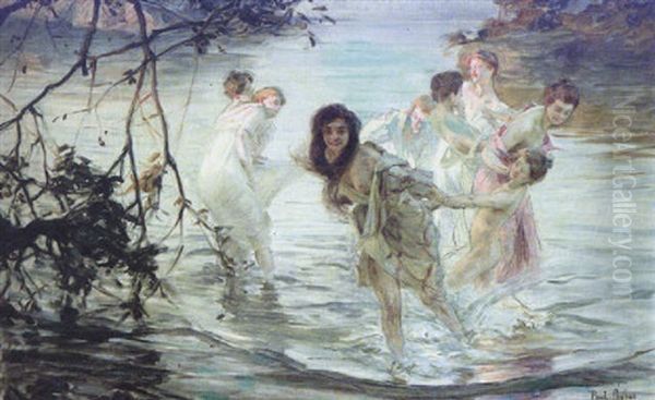 Baigneuses Oil Painting by Paul Emile Chabas