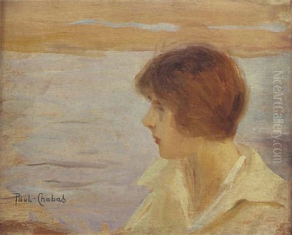 Jeune Fille Devant La Mer Oil Painting by Paul Emile Chabas