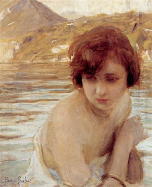 Kvinde Ved En Bjergso Oil Painting by Paul Emile Chabas