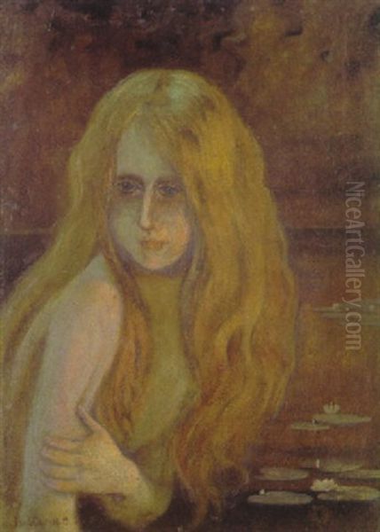 Madchenakt Mit Seerosen Oil Painting by Paul Emile Chabas