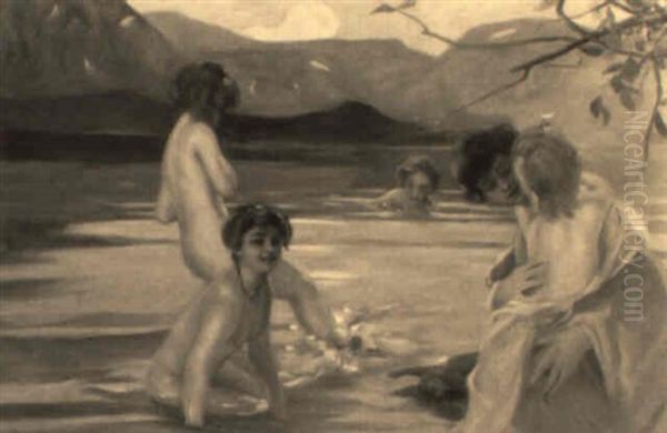 Jeunes Naiades Oil Painting by Paul Emile Chabas