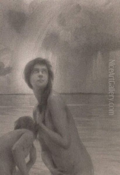 Banistas Y Arco Iris Oil Painting by Paul Emile Chabas