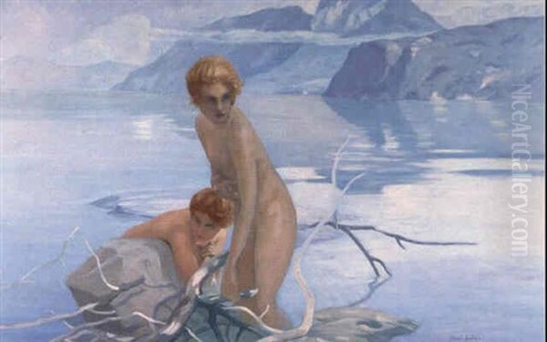 La Sortie Du Bain Oil Painting by Paul Emile Chabas