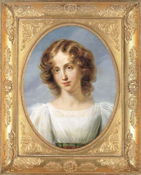 Portrait Of Helene-louise-elisabeth De Mecklenburg-schwerin, Subsequently Duchesse D'orleans Oil Painting by Joseph Chabord