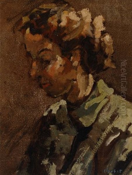 Portrait Of A Lady Oil Painting by Hendrik Chabot