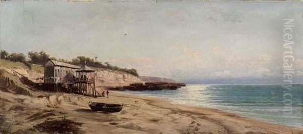 Sulla Spiaggia Oil Painting by Eugenio Amus