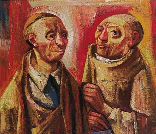 Twee Mannen Oil Painting by Hendrik Chabot