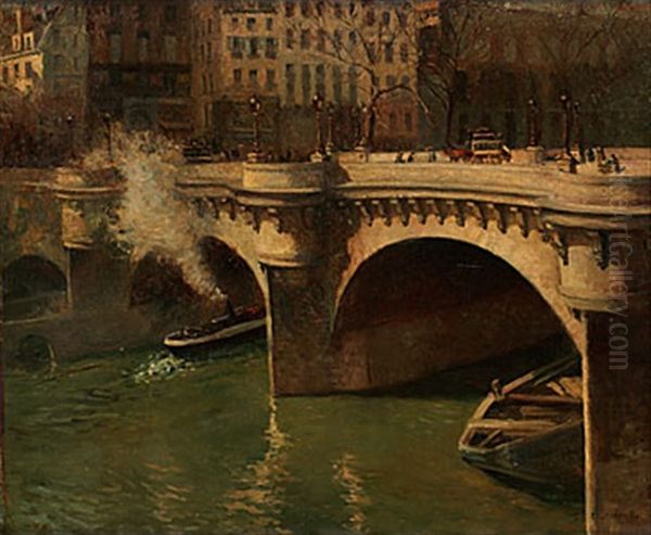 Le Pont Neuf Oil Painting by Emma Lowstadt Chadwick